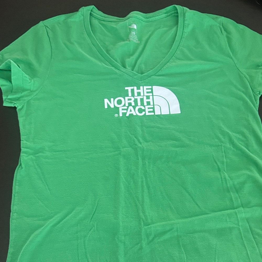 The North Face Women's Bright Green V-Neck Tee